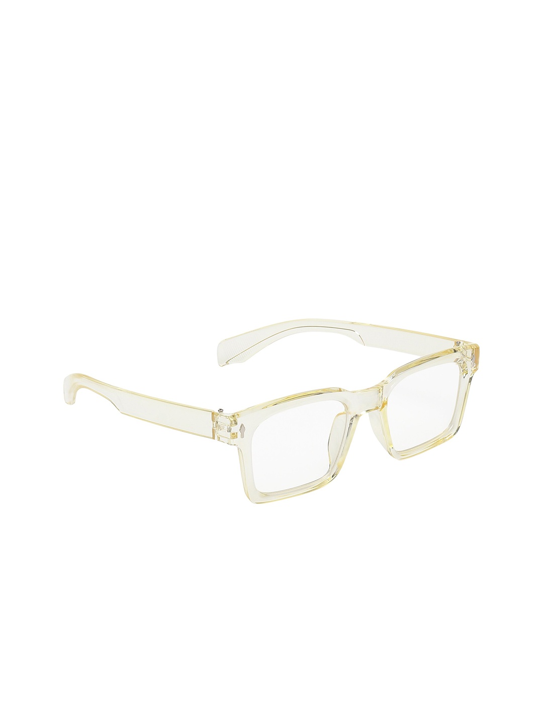 

CRIBA Unisex Wayfarer Sunglasses with UV Protected Lens CR_5632_L-YLW, Transparent