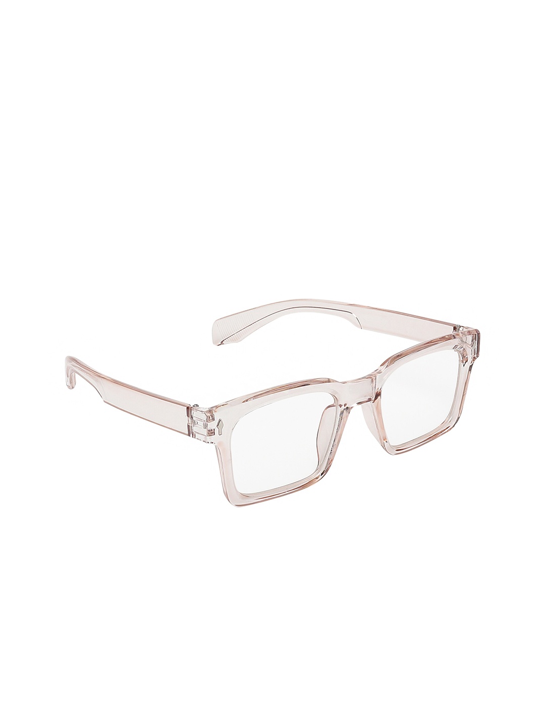 

CRIBA Unisex Clear Lens & Wayfarer Sunglasses With UV Protected Lens CR_5632_GREY, Peach