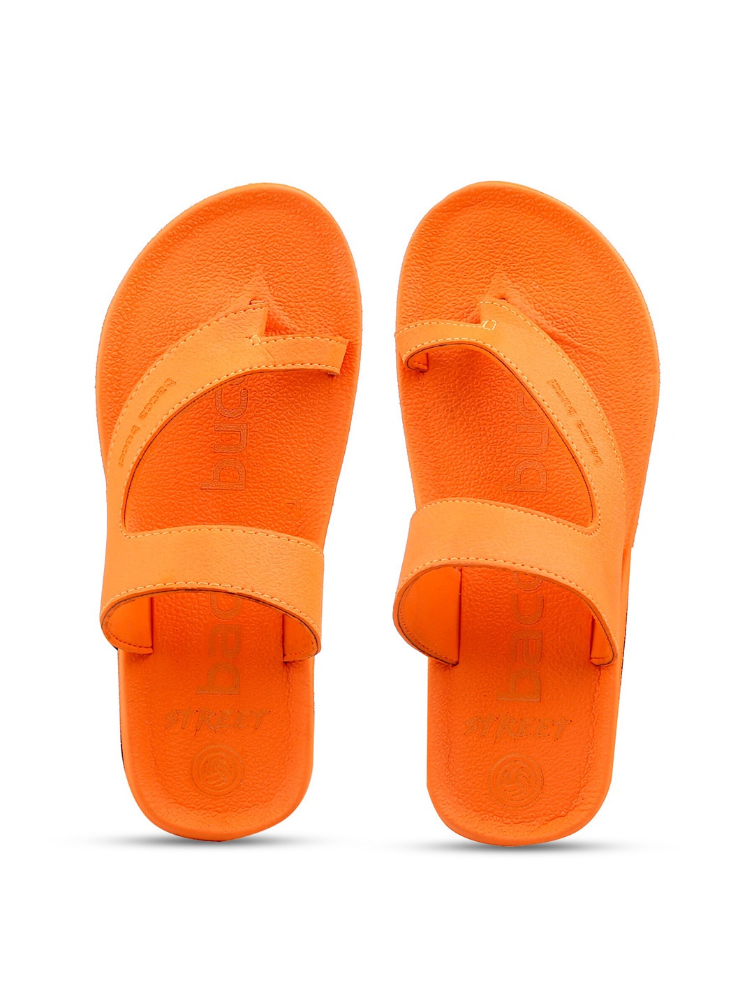 

bacca bucci Men BEACH-CLUB Shock Absorption Cushioned Footbed Slip-On, Orange