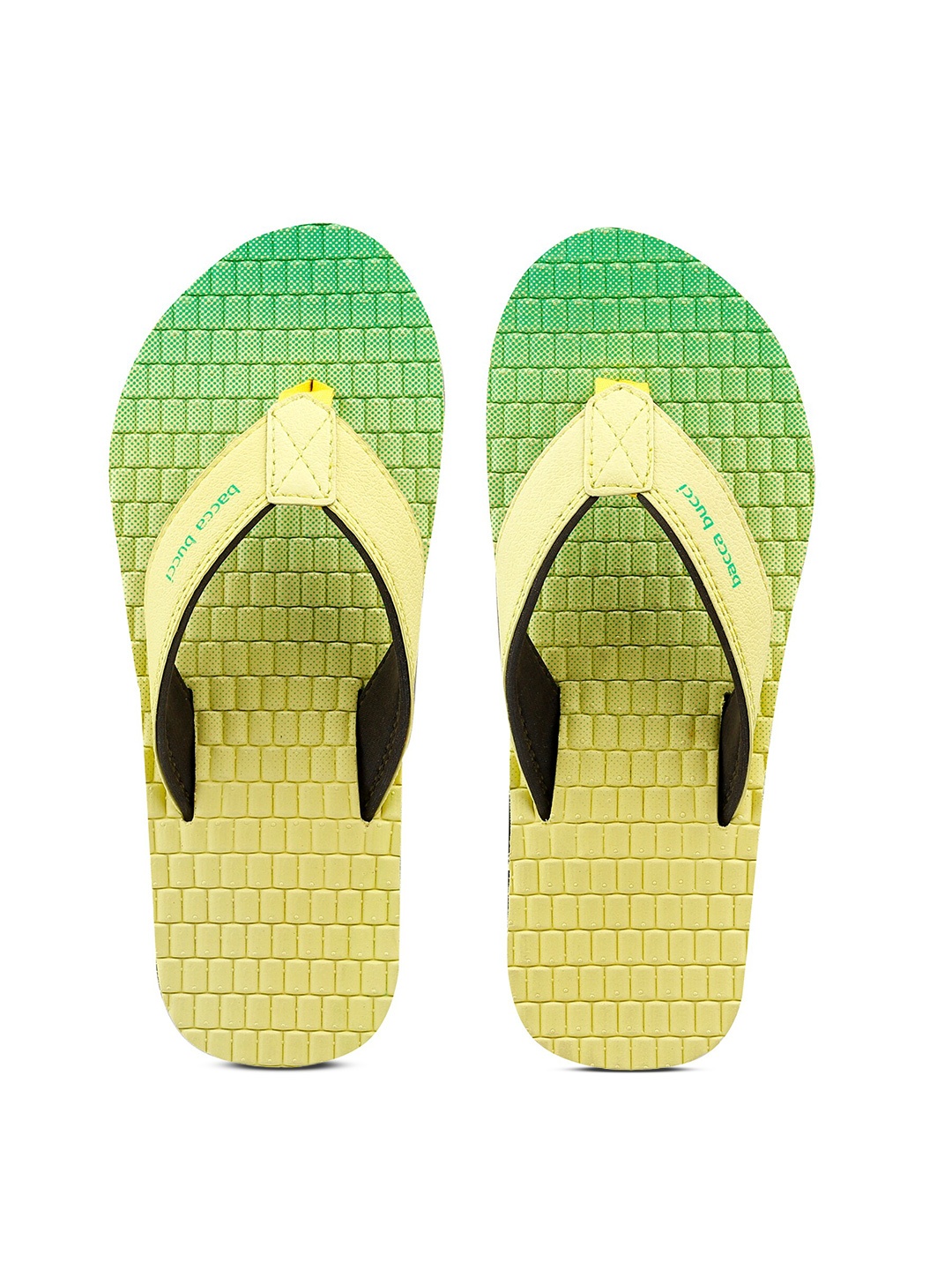 

bacca bucci Men Maldives Textured Thong Flip-Flops, Yellow