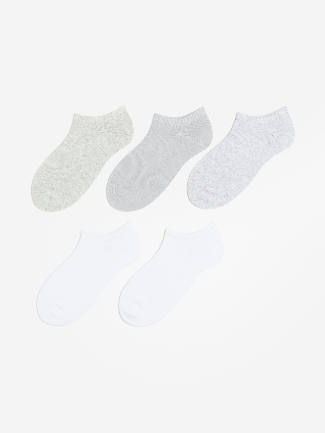 

H&M Women 5-Pack Trainer Socks, Grey