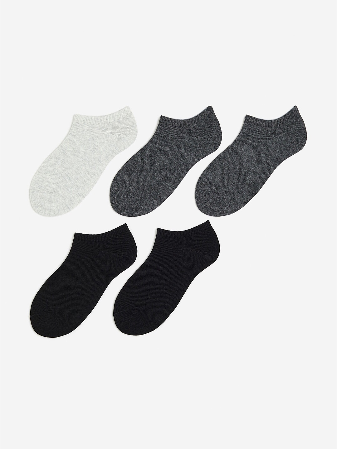 

H&M Women 5-Pack Trainer Socks, Grey