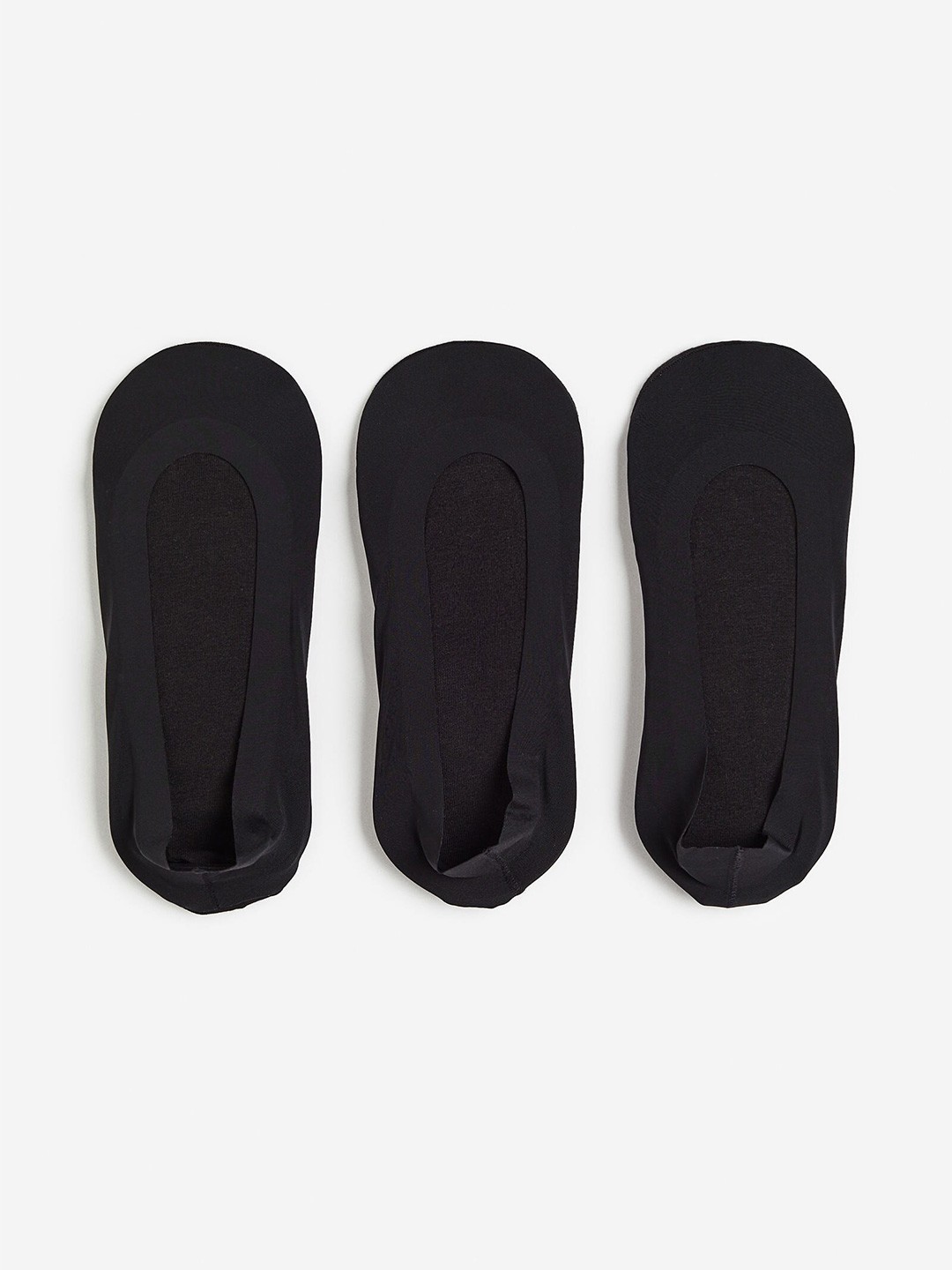 

H&M Women 3-Pack No-Show Socks, Black