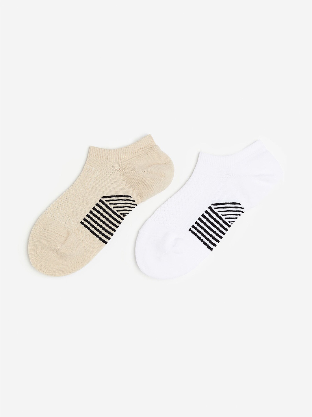 

H&M Women 2-Pack DryMove Sports Socks, Beige