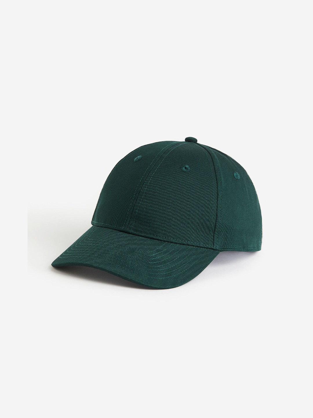 

H&M Men Cotton Twill Cap, Green