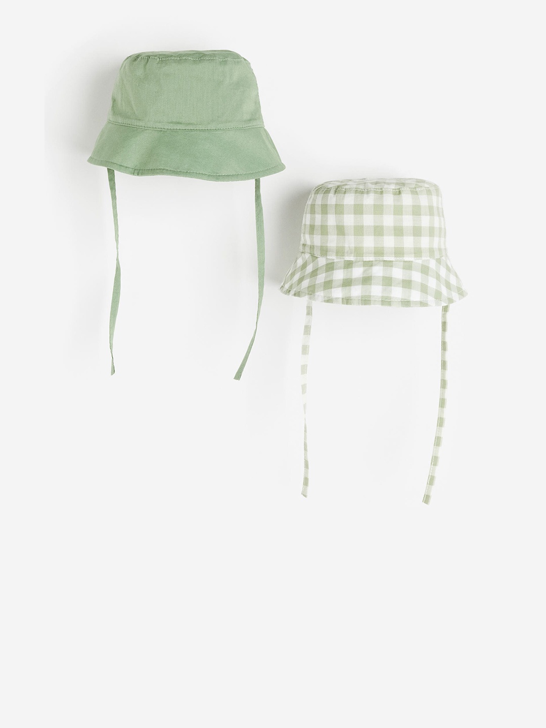 

H&M Infant Boys 2-Pack Cotton Sun Hats, Green