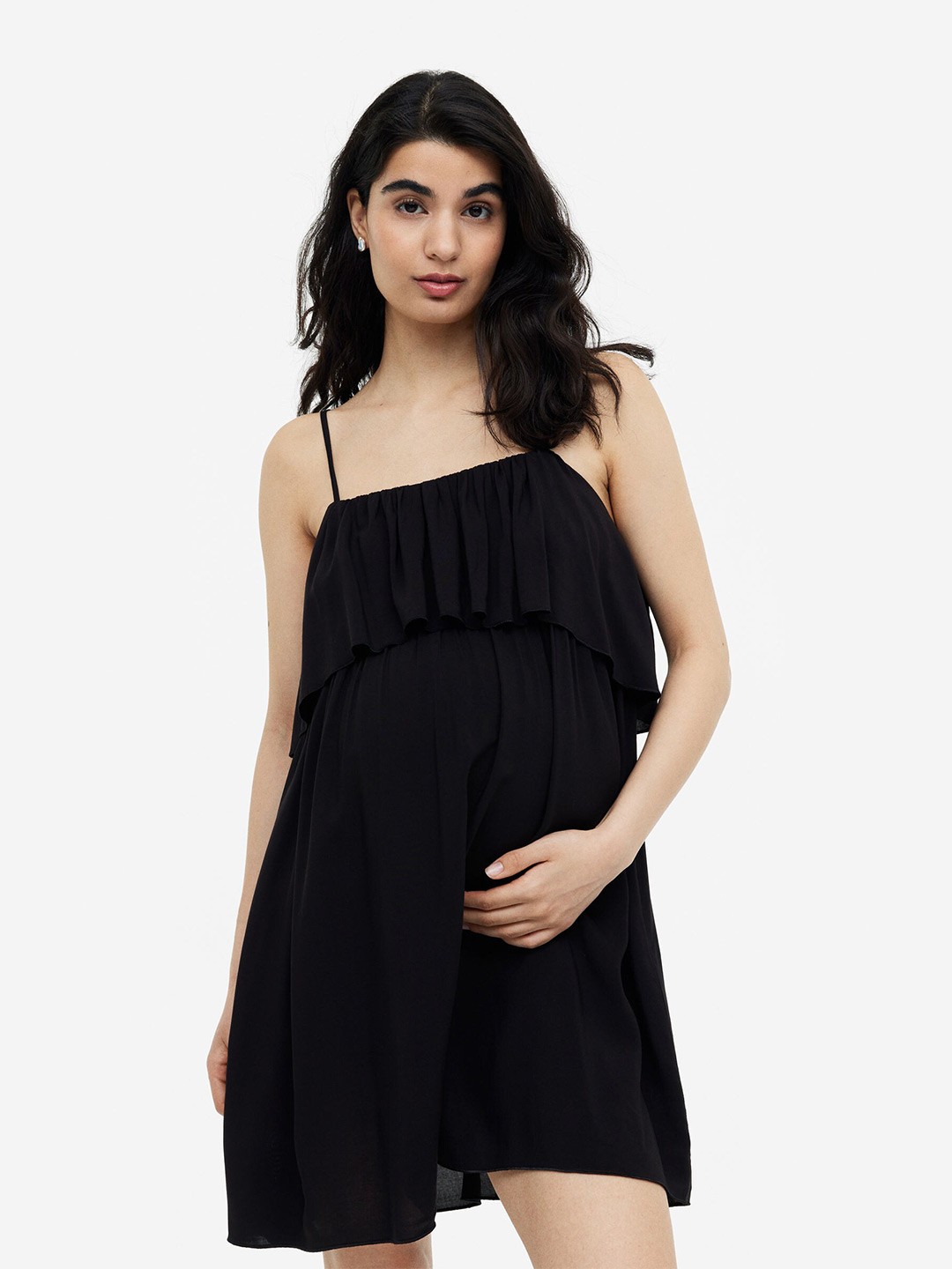 

H&M MAMA Before & After Pregnancy/Nursing Dress, Black