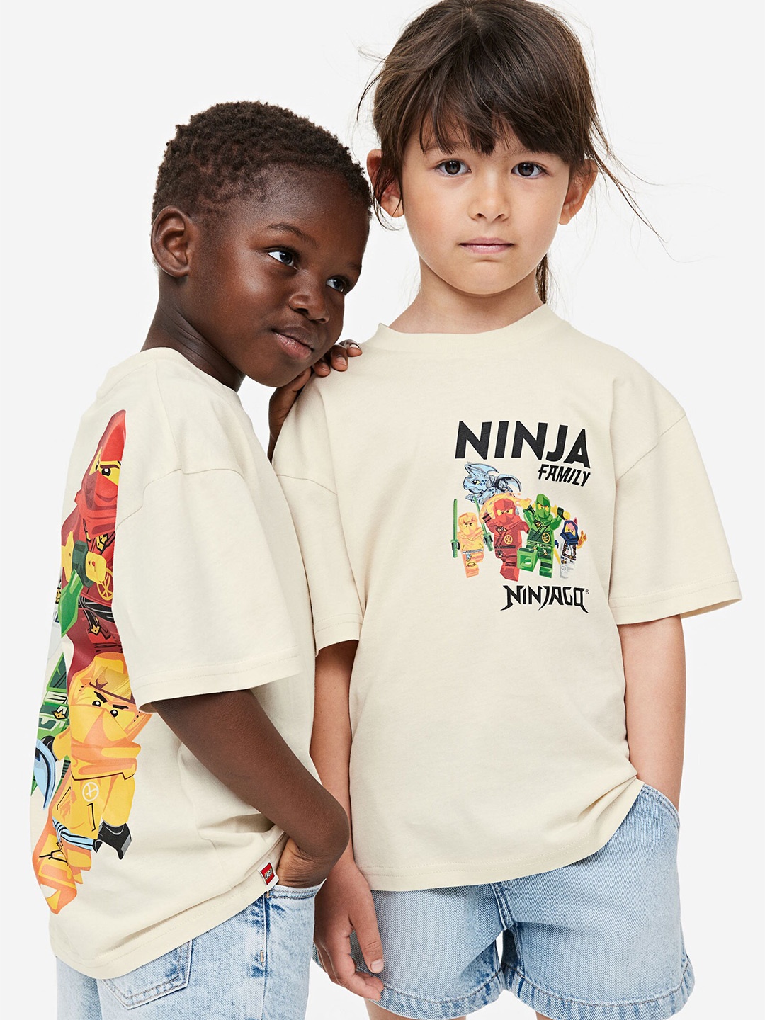 

H&M Boys Ninja Printed T-Shirt, Beige