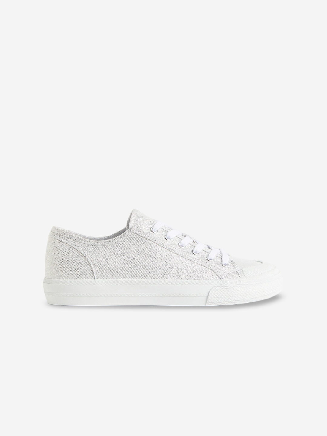 

H&M Women Glittery Trainers, White