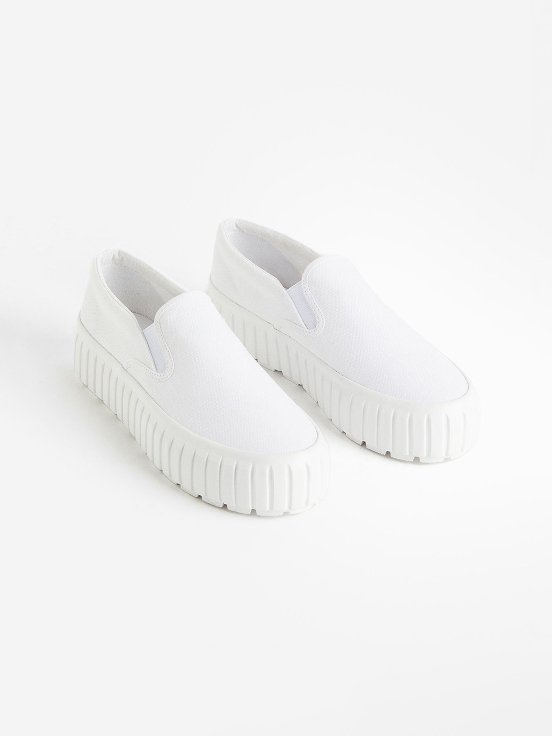 

H&M Women Slip-on Canvas Trainers, White