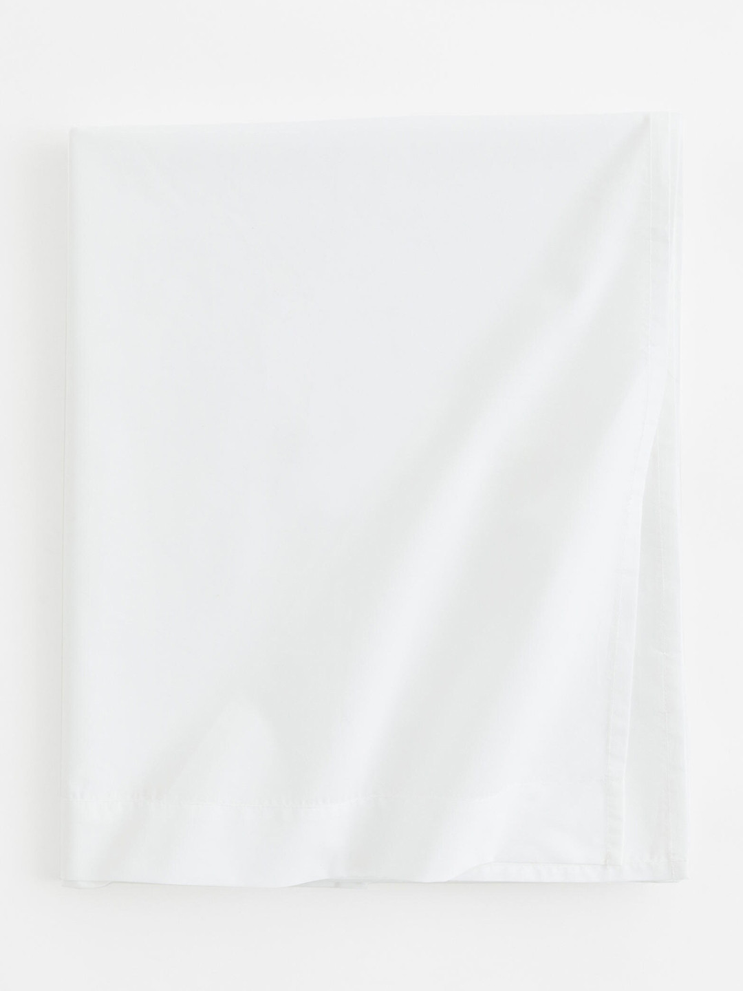 

H&M White Cotton Percale Flat Sheet