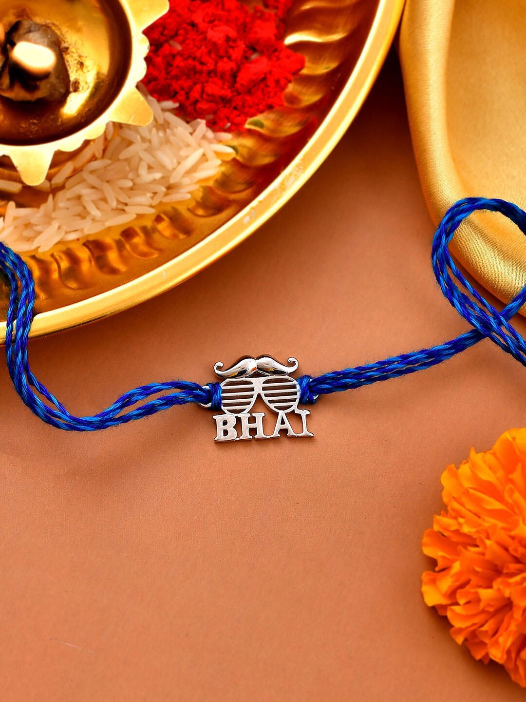 

Studio Voylla 925 Sterling Silver Precious Bhai Thread Rakhi