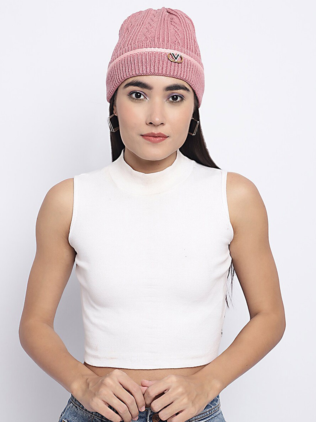 

ELLIS Self Designed Acrylic Beanie, Peach