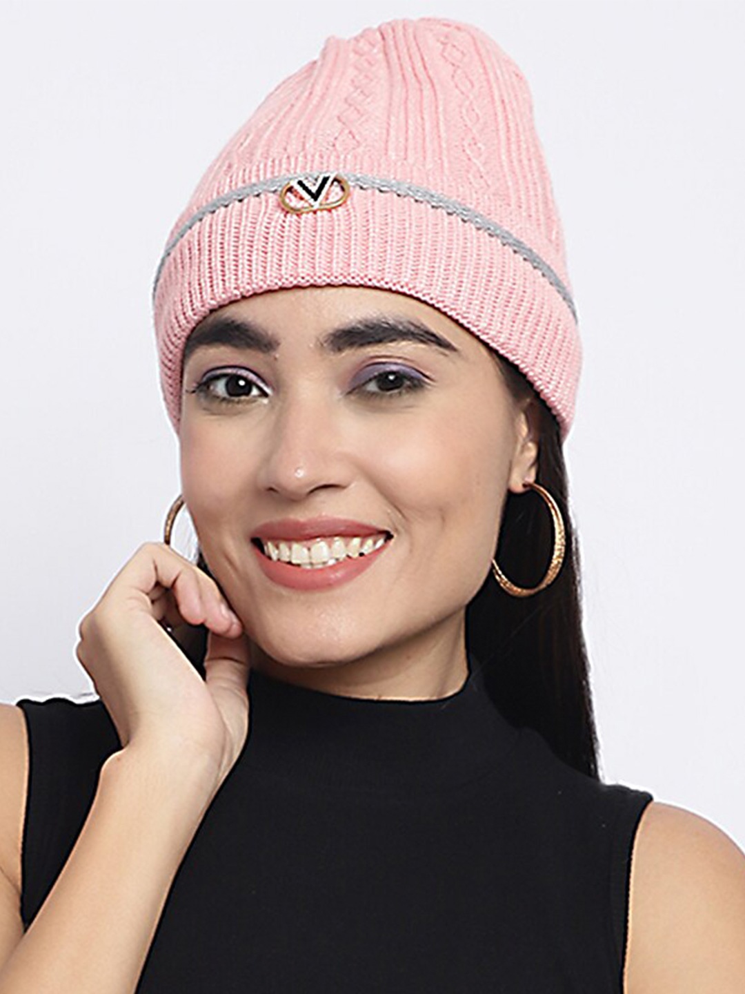 

ELLIS Self Designed Acrylic Beanie, Pink