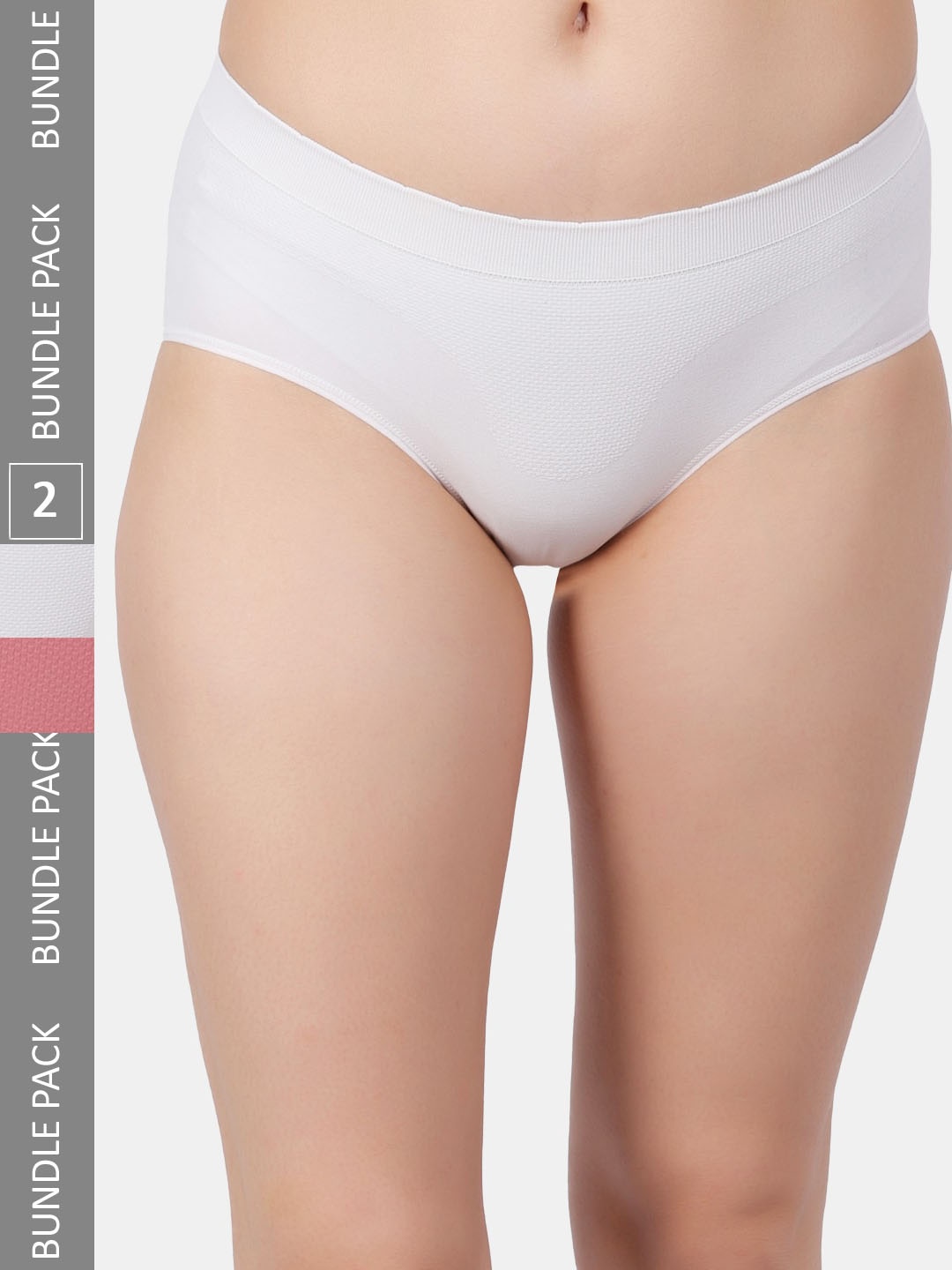 

Amour Secret Pack Of 2 Mid-Rise Bikini Briefs P0017_Owht_Wht_Rbn, White