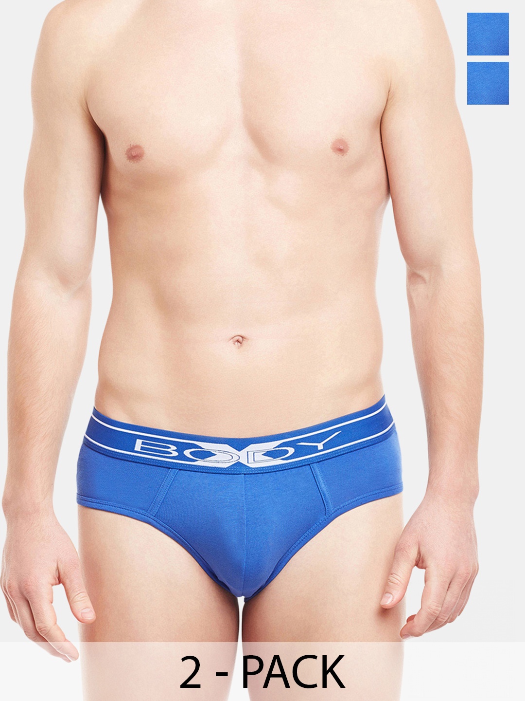 

BODYX Pack Of 2 Cotton Basic Briefs BX10B, Blue