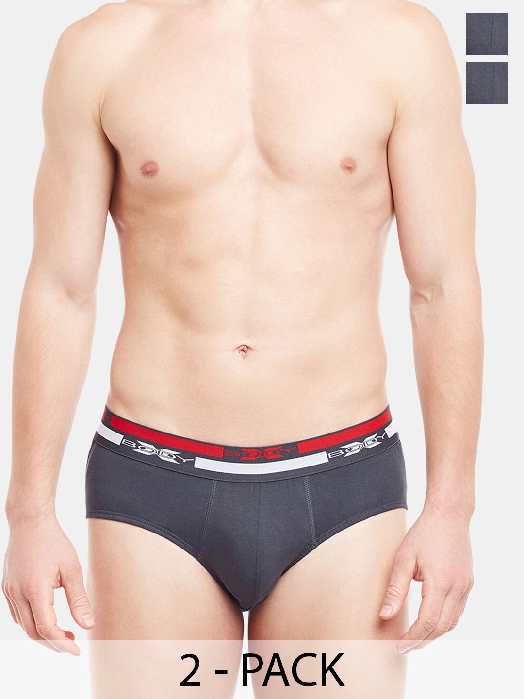 

BODYX Men Pack Of 2 Solid Basic Briefs BX12B-Navy-2PCS-S, Navy blue