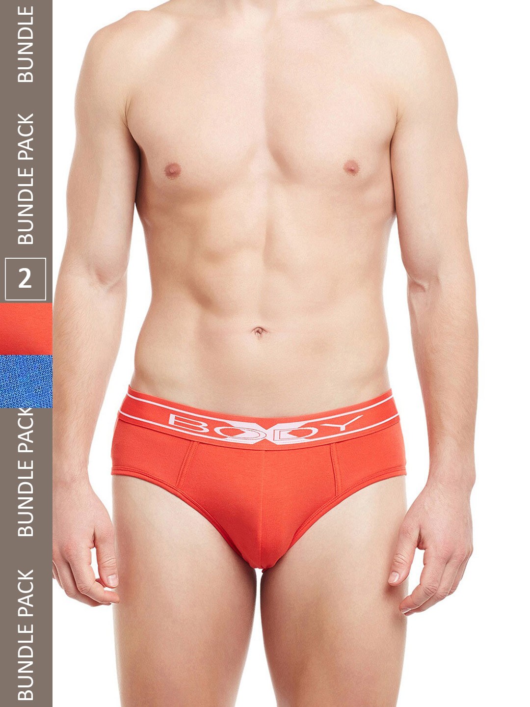 

BODYX Men Pack Of 2 Cotton Basic Briefs BX10B-BLOR-2PCS-S, Blue