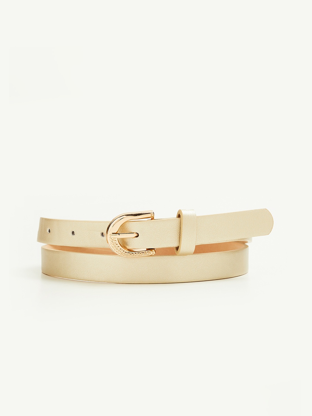 

Ginger by Lifestyle Women Tang Closure Reversible Belt, Gold