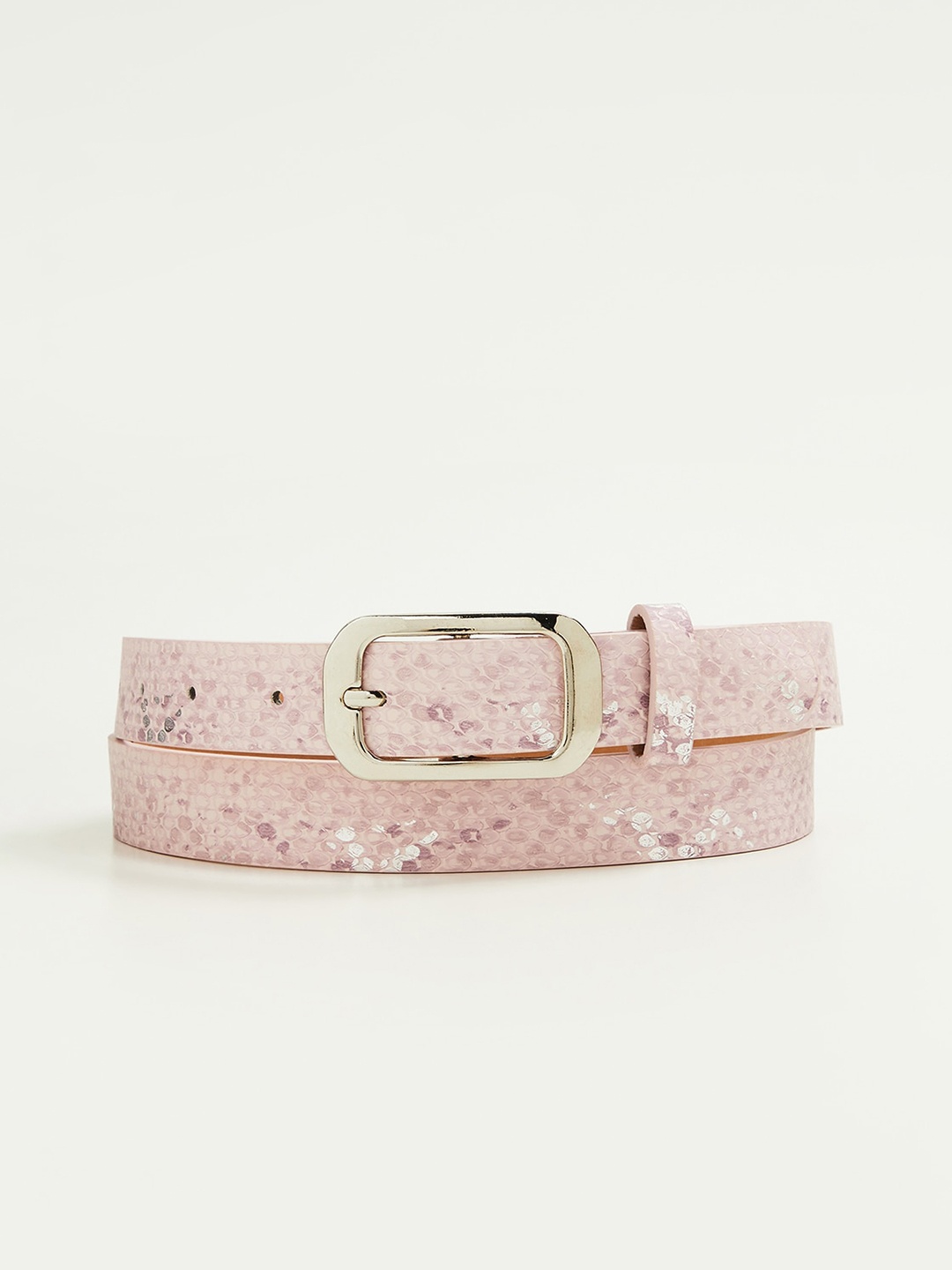 

Ginger by Lifestyle Women Printed Reversible Belt, Pink