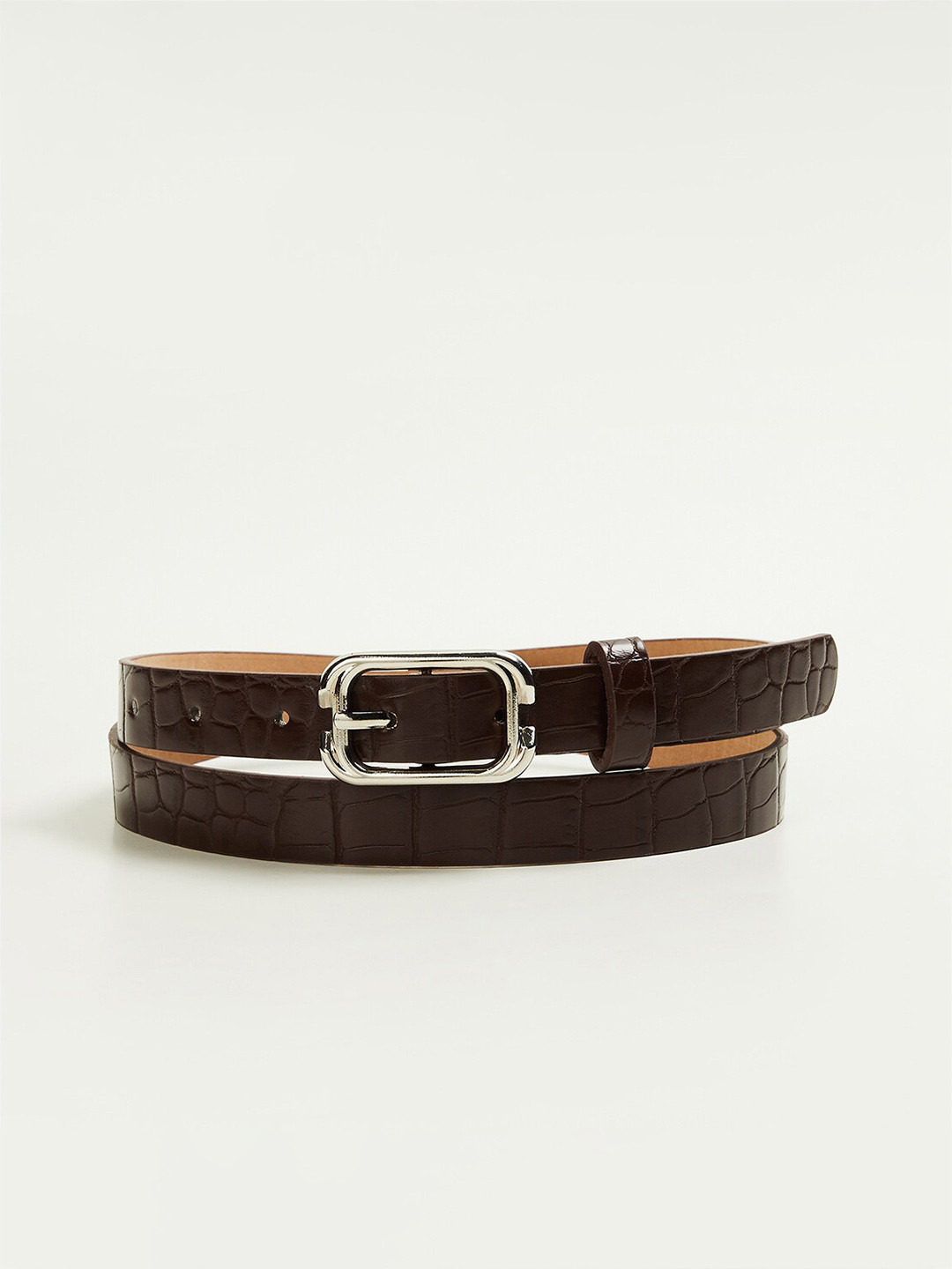 

Ginger by Lifestyle Women Textured Reversible Belt, Brown