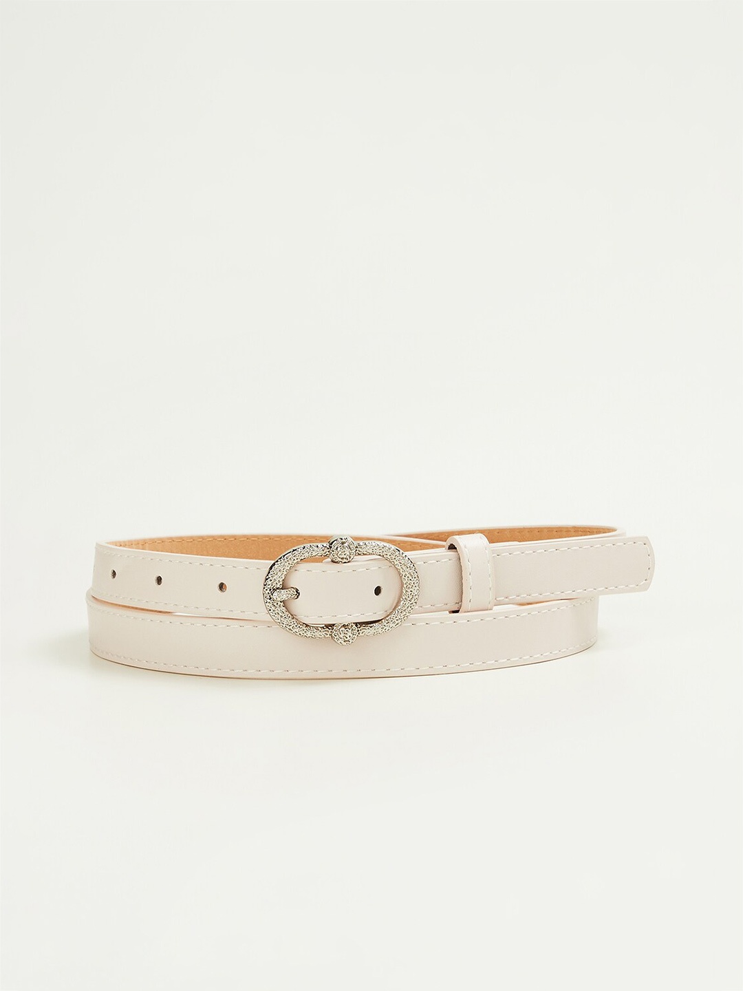 

Ginger by Lifestyle Women Slim Belt, Off white