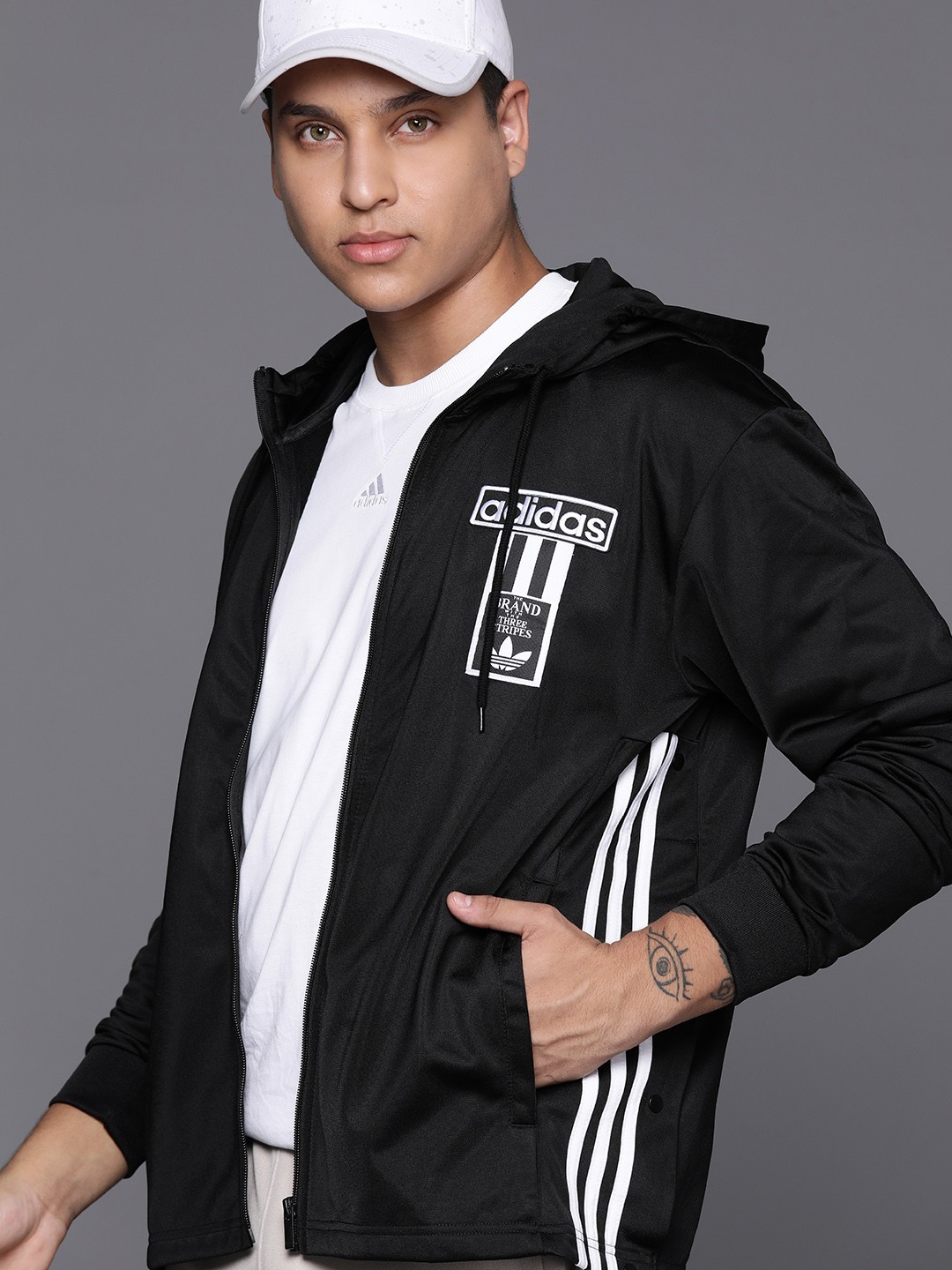 

ADIDAS Originals Adicolor Adibreak Full Zip Hooded Sweatshirt, Black