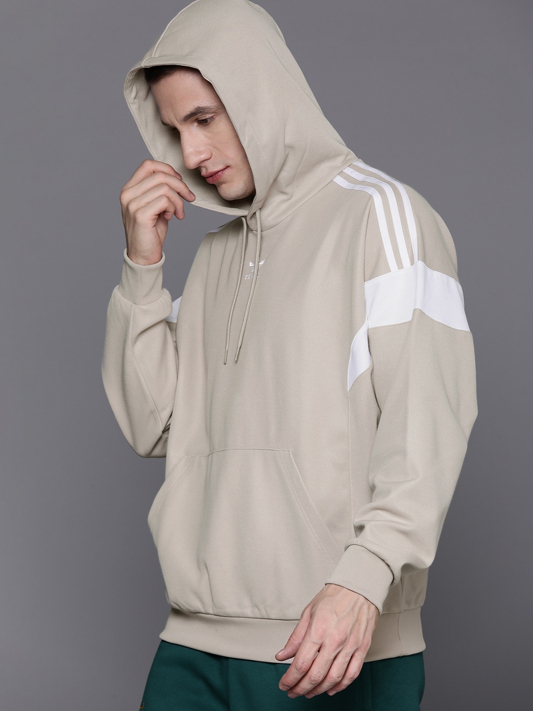 

ADIDAS Originals Adicolor Classics Cut Line Hooded Sweatshirt, Brown