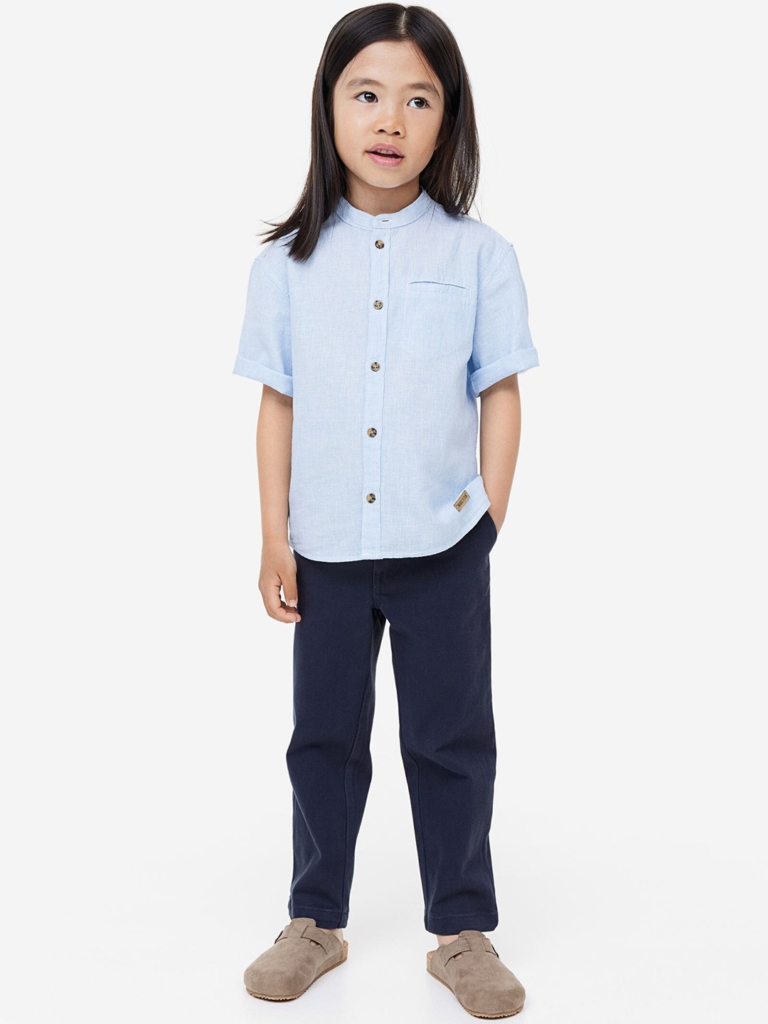

H&M Boys Relaxed Fit Twill Chinos, Blue
