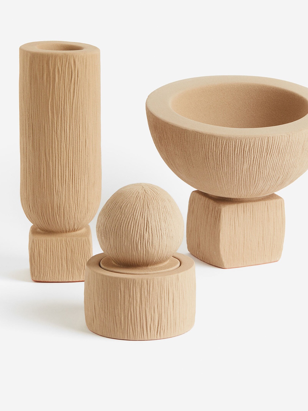 

H&M Beige Terracotta Pedestal Bowl