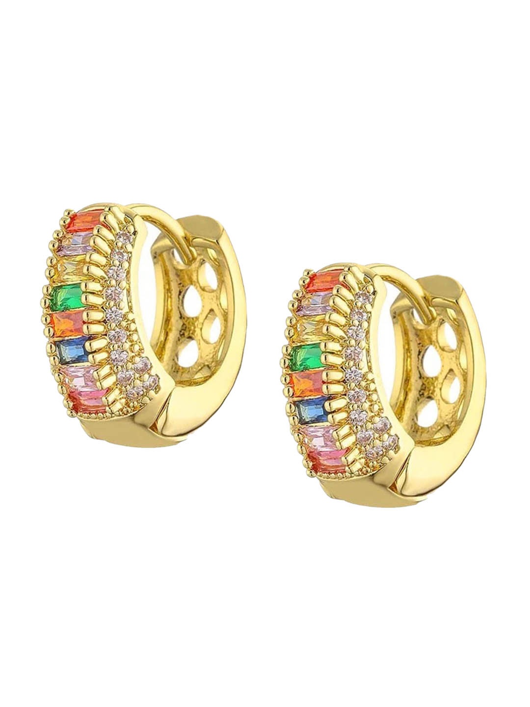

ZIVOM Gold-Plated Circular Hoop Earrings