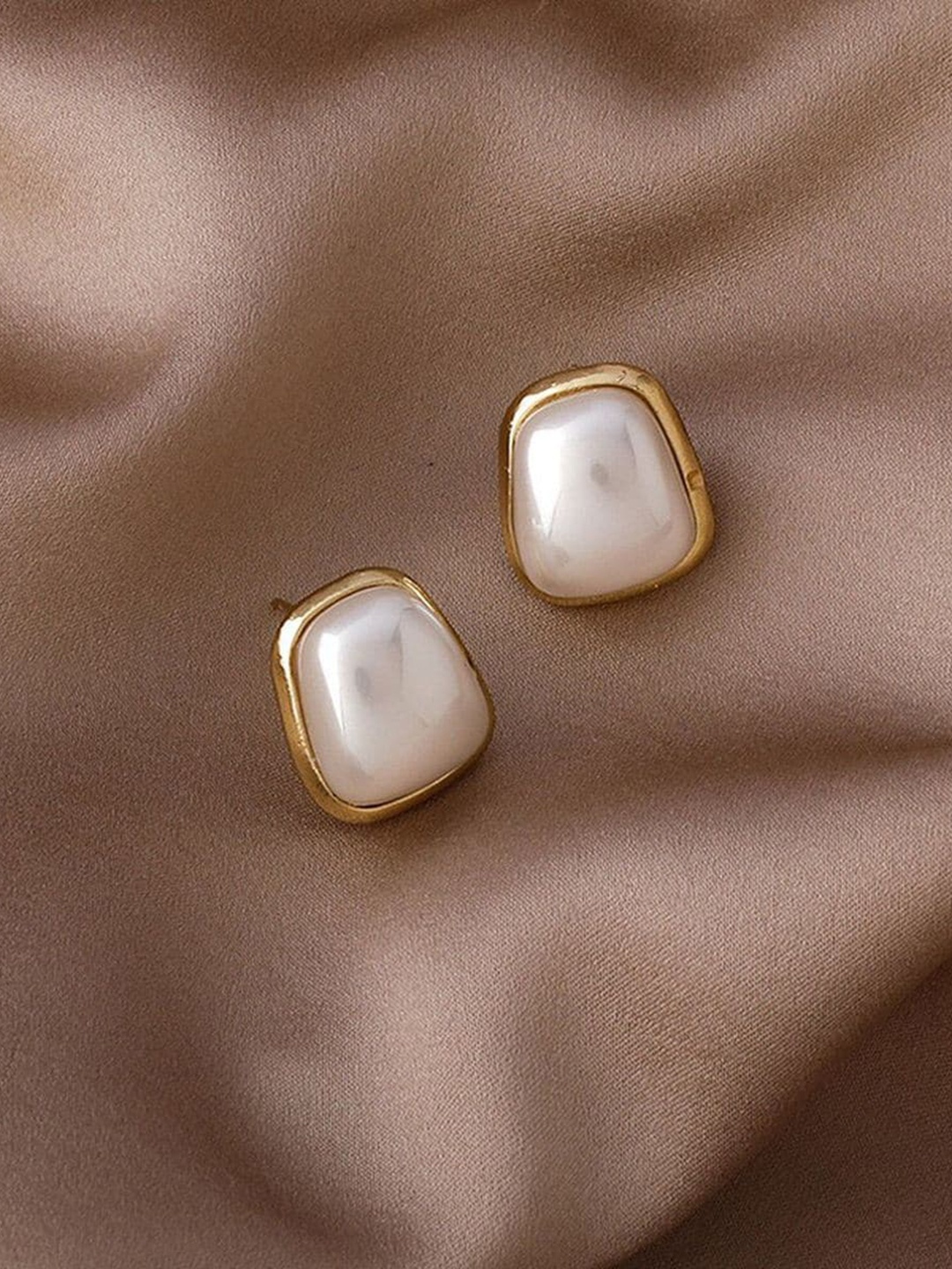 

ZIVOM Gold-Plated Square Studs Earrings