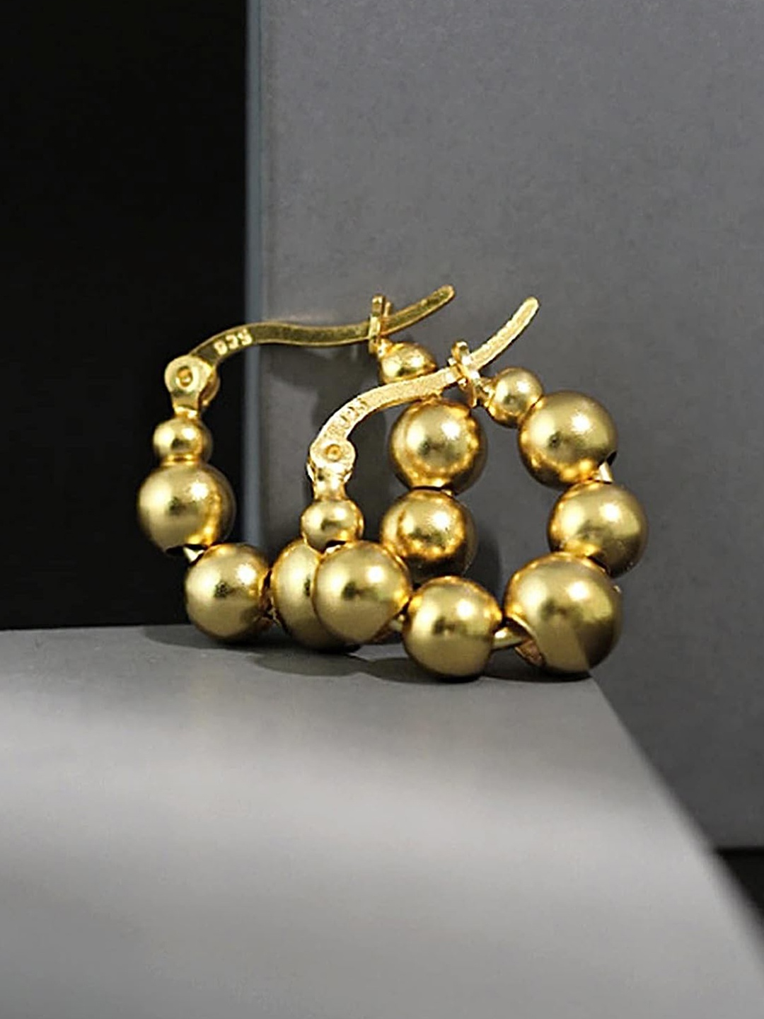 

ZIVOM Gold-Plated Circular Drop Earrings