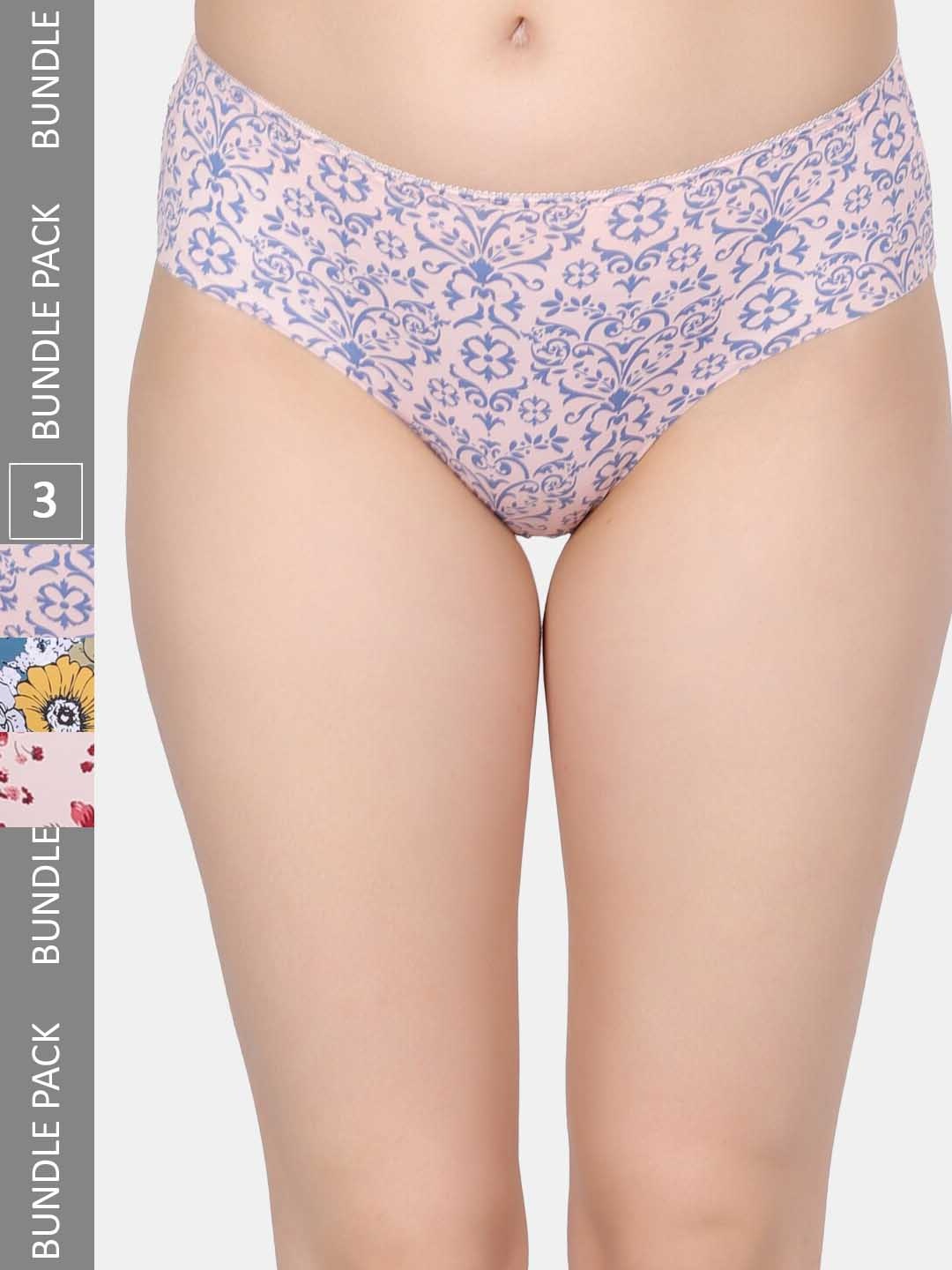 

Amour Secret Pack Of 3 Printed Leak Proof Briefs P201_Dpch_Grn_Lpch, Pink
