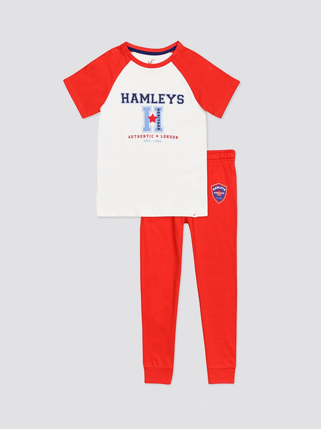 

H By Hamleys Boys Printed T-shirt With Trousers, White