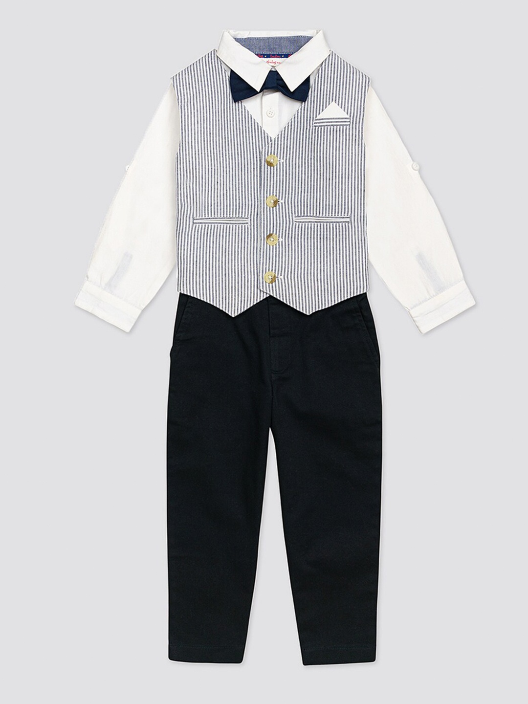 

H By Hamleys Boy Shirt With Trousers & Waist Coat, Black