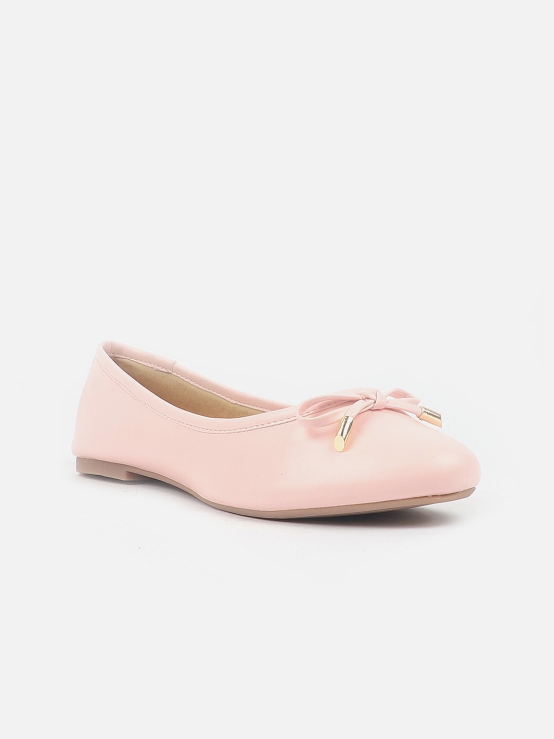 

Carlton London Round Toe Ballerinas With Bows, Pink