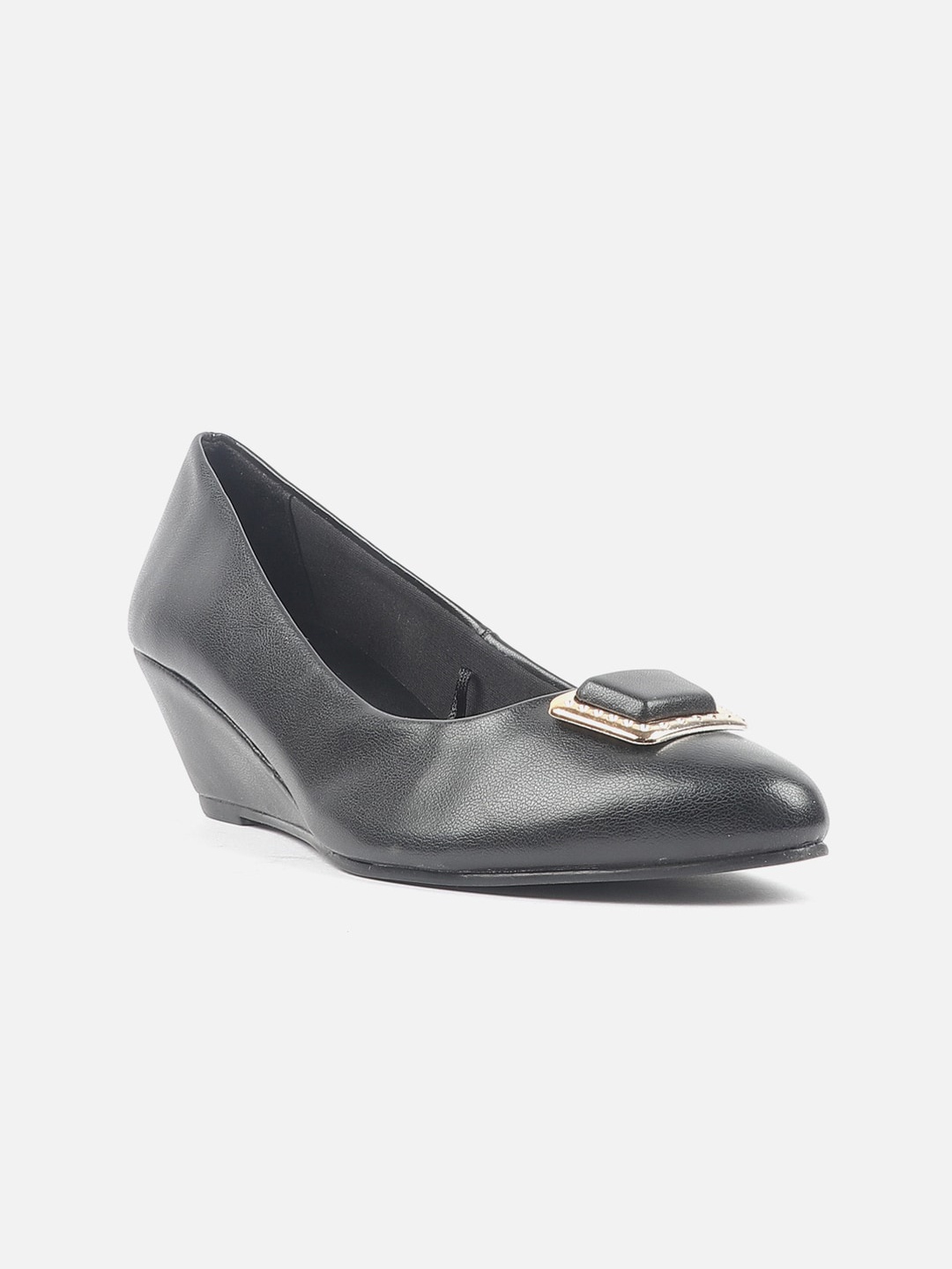 

Carlton London Embellished Pointed Toe Wedge Pumps, Black