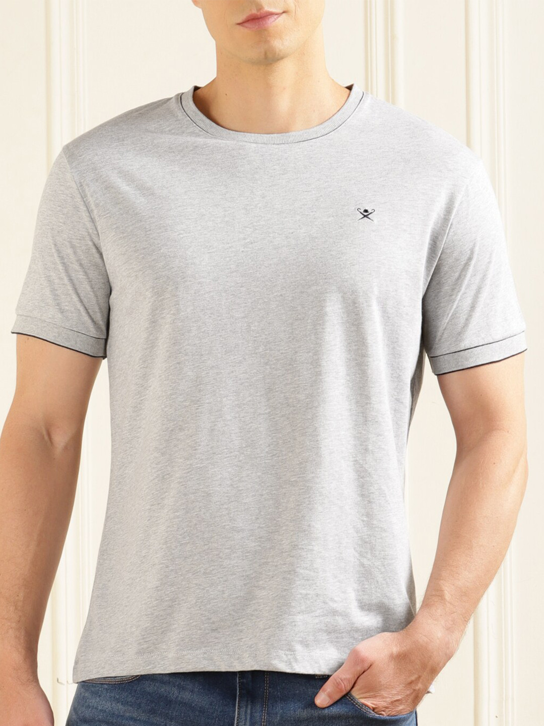 

HACKETT LONDON Round Neck Jersey Cotton T-shirt, Grey