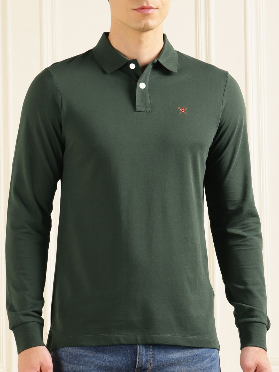 

HACKETT LONDON Cotton Polo Collar Slim Fit T-shirt, Green