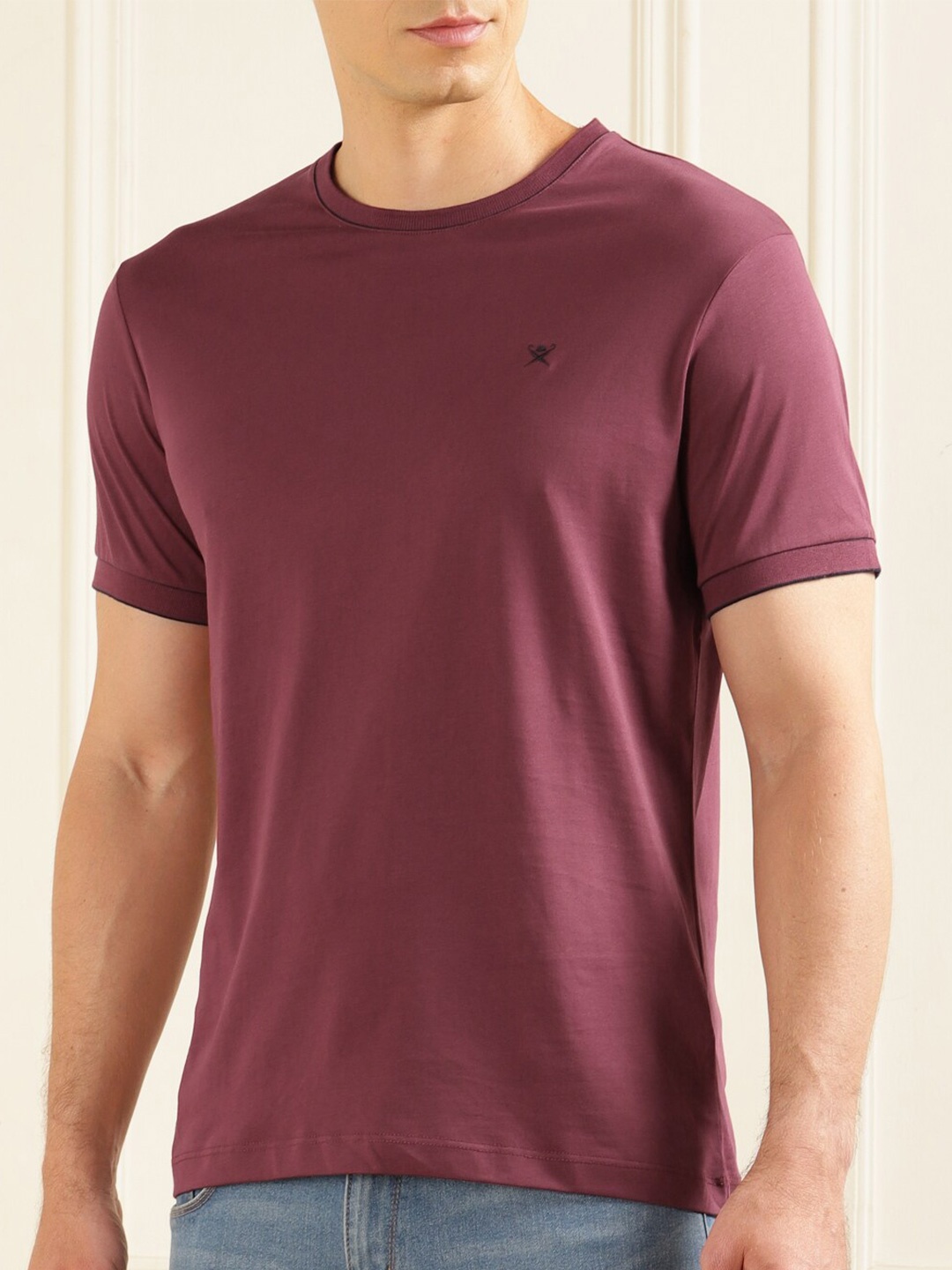 

HACKETT LONDON Round Neck Regular Fit Cotton T-shirt, Red