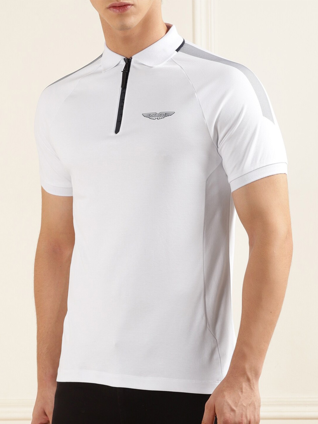 

HACKETT LONDON Polo Collar Cotton T-Shirt, White