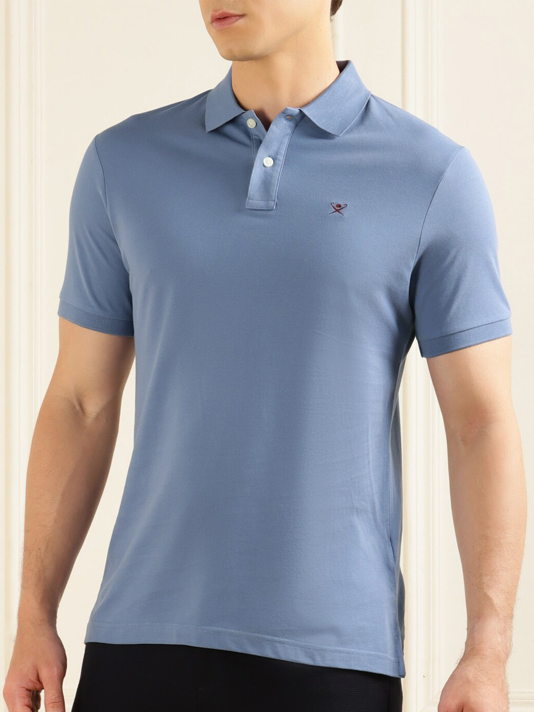 

HACKETT LONDON Polo Collar Slim Fit Cotton T-shirt, Blue