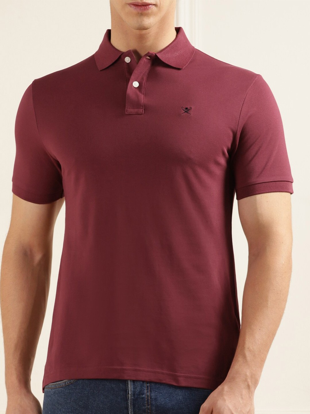 

HACKETT LONDON Polo Collar Slim Fit Cotton T-shirt, Red