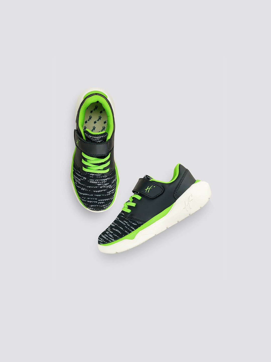 

H By Hamleys Boys Textured Velcro Sneakers, Black