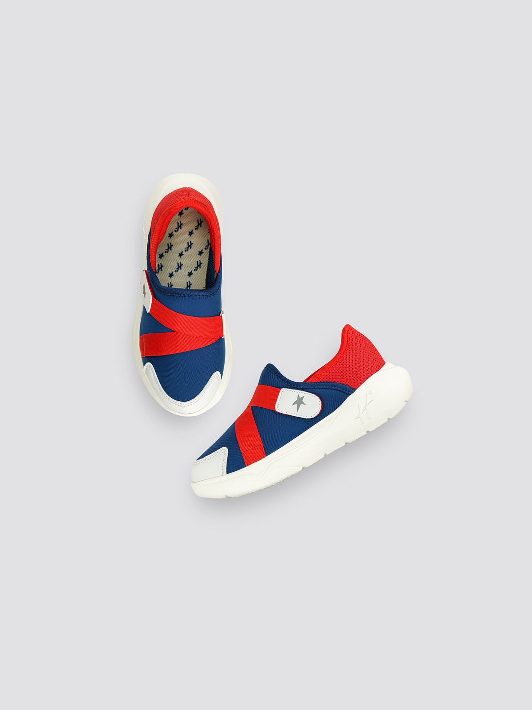 

H By Hamleys Boys Colourblocked Slip-On Sneakers, Navy blue