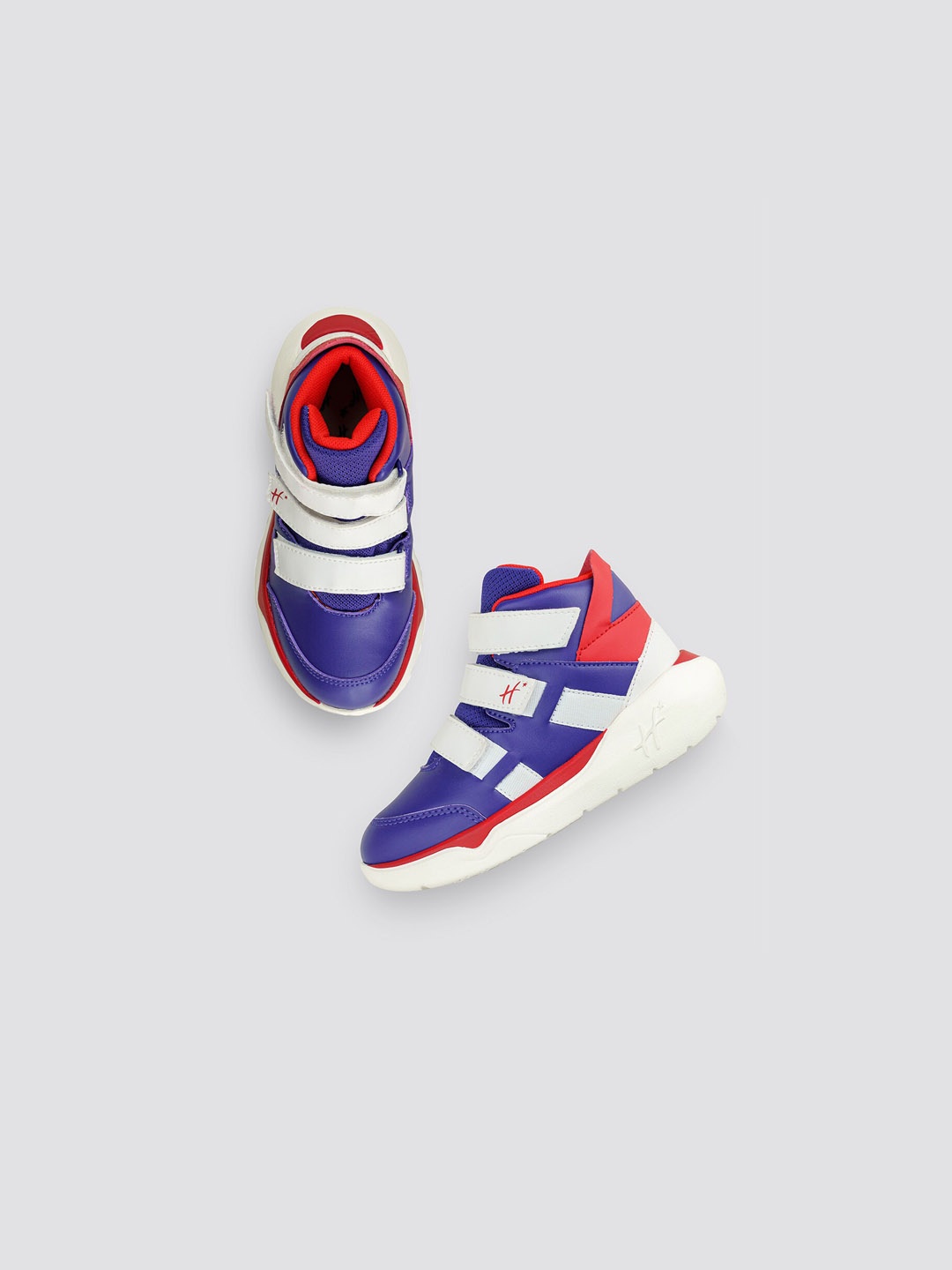 

H By Hamleys Boys Colourblocked Mid-Top Sneakers, Navy blue