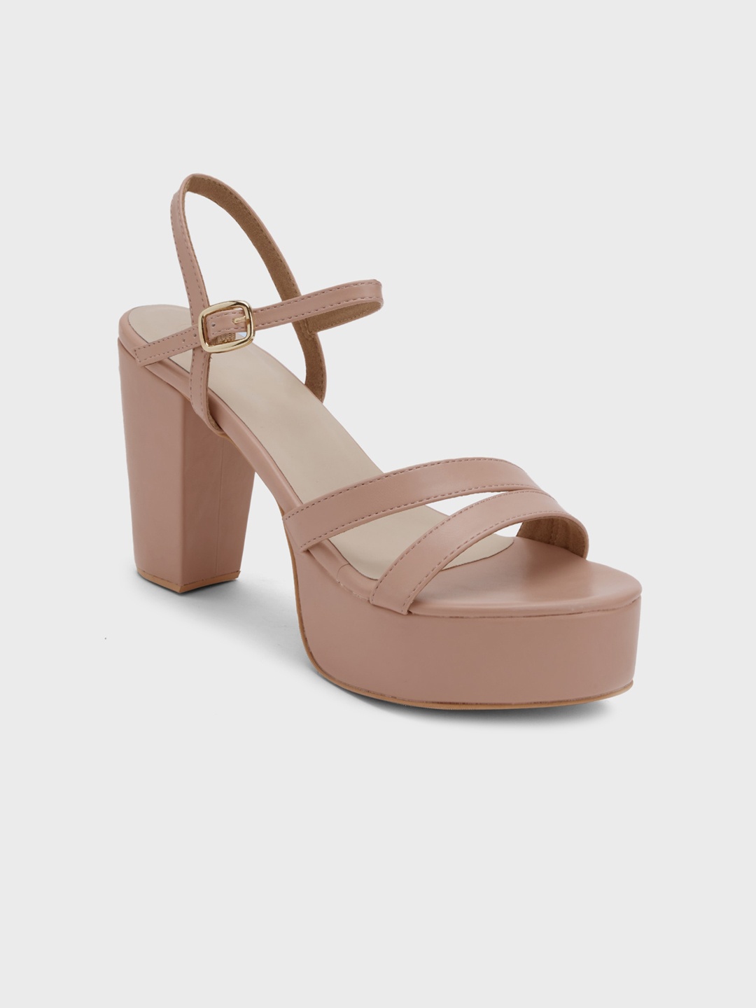 

20Dresses Nude-Coloured Strappy Open Toe Platform Heels