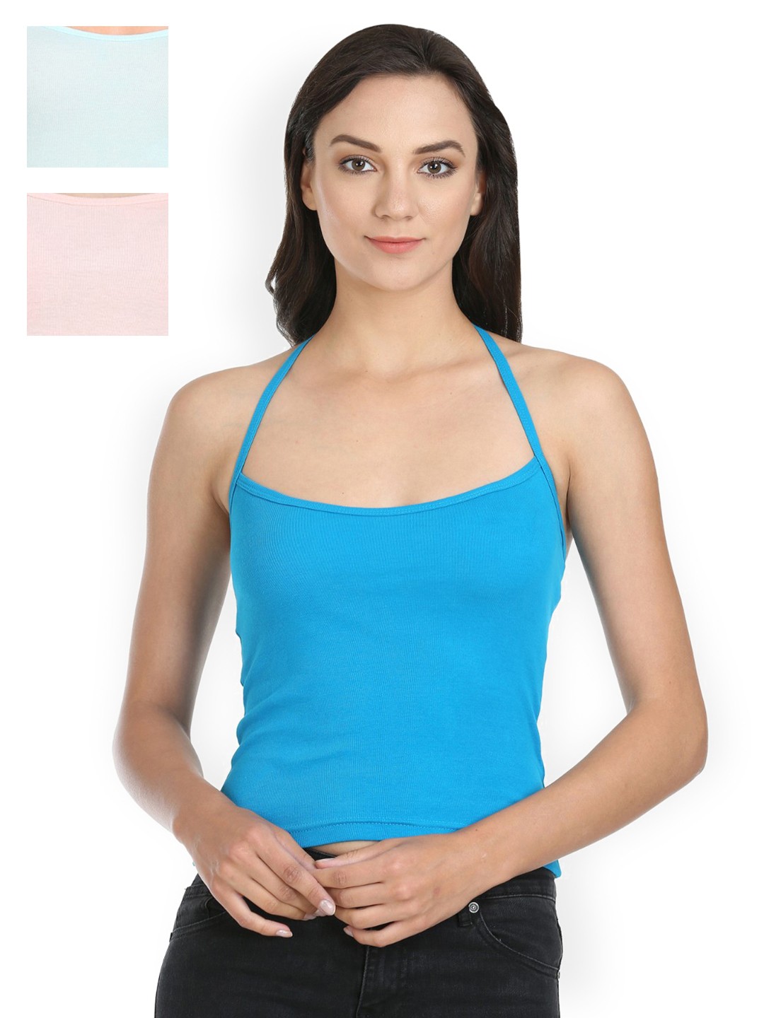 

Bodycare Pack of 3 Camisoles E61PETSKFIR, Turquoise blue