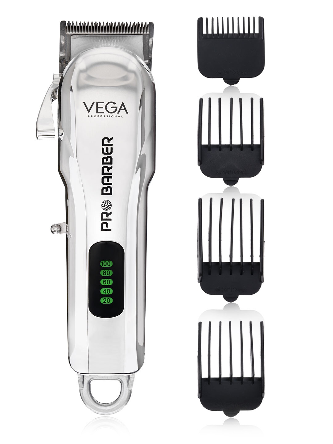 

VEGA PROFESSIONAL VPVHC-09 Pro Barber Hair Clipper - Silver Toned